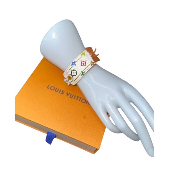 Louis Vuitton × Murakami Leather Monogram ID Bracelet - Picture 6 of 12